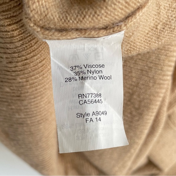 J.Crew Factory Camel Sweater Orange Heart Wool Blend Valentine’s Day Women’s XS - Picture 8 of 11